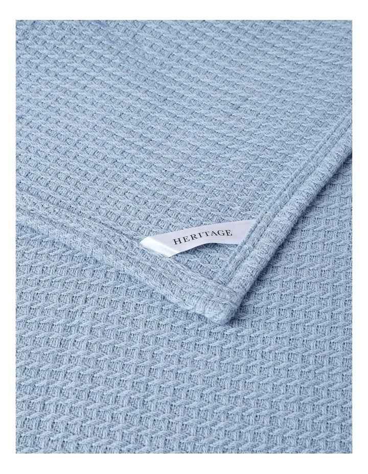 Summer Waffle Blanket in Blue