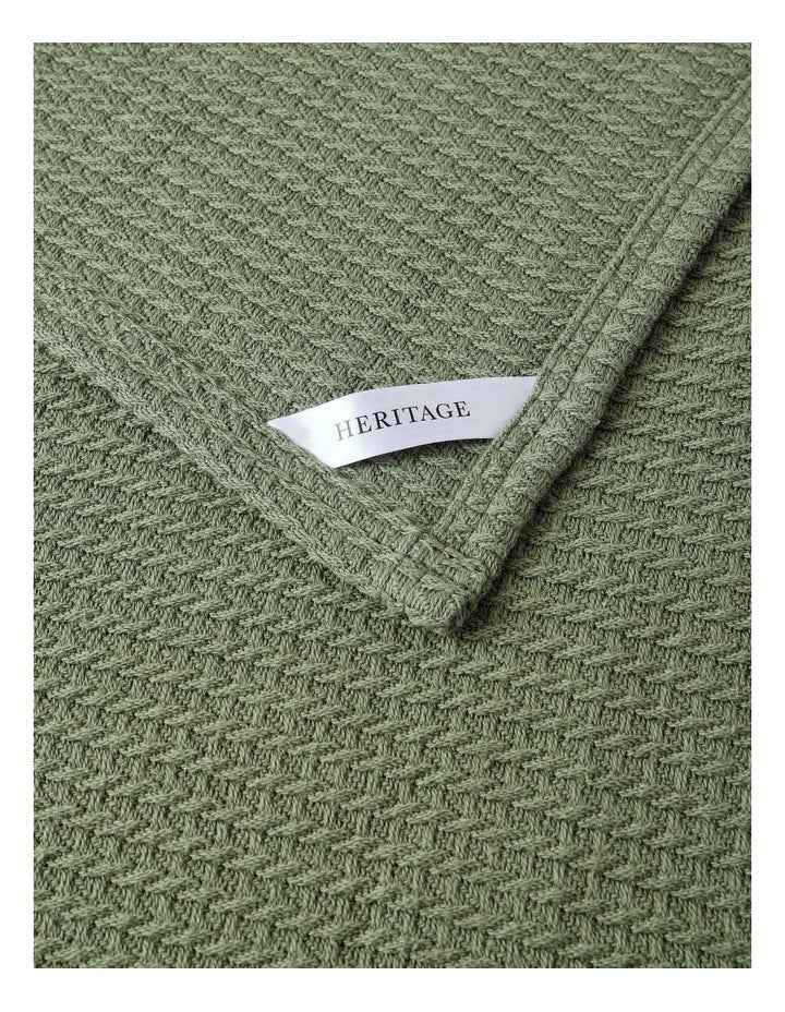Summer Waffle Blanket in Green