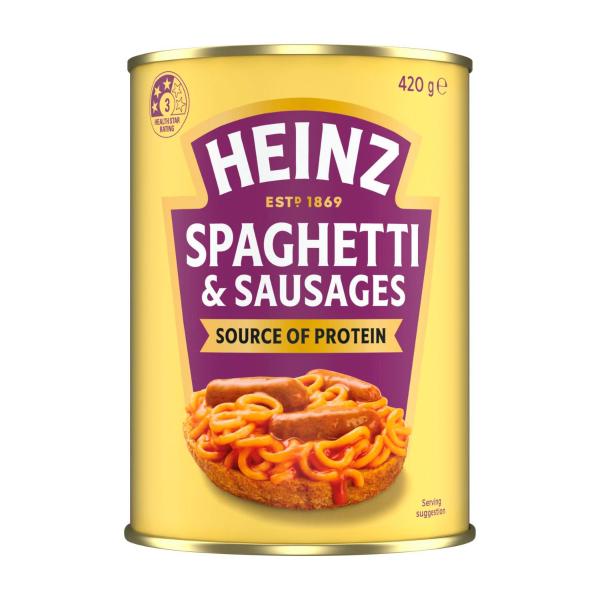 HEINZ SPAGHETTI AND SAUSAGES PASTA MEAL