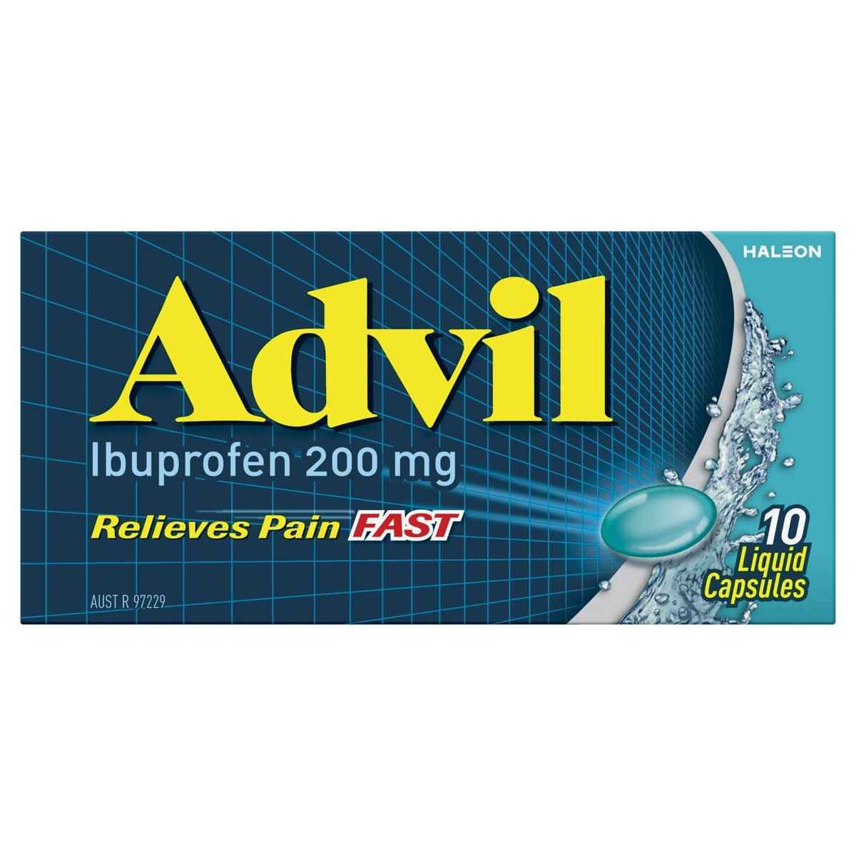 10 Pack Advil Ibuprofen Liquid Capsules 200mg