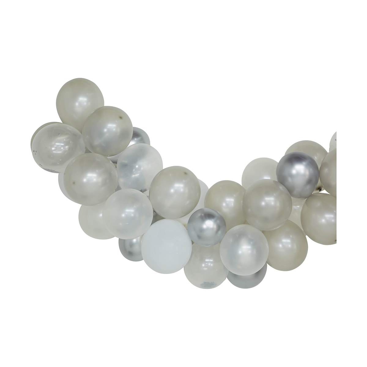 Silver Confetti Balloon Garland