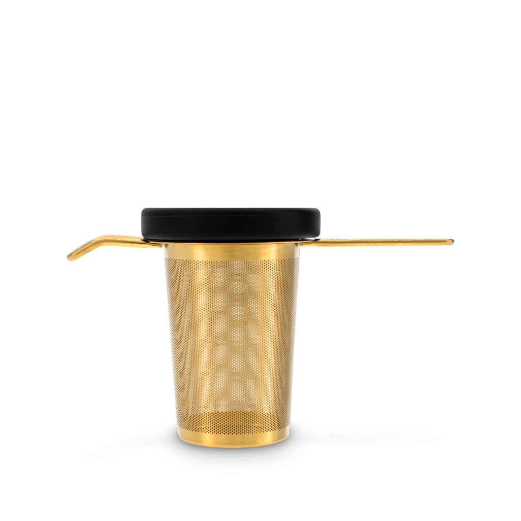 Basket Infuser Gold Matte Black Lid