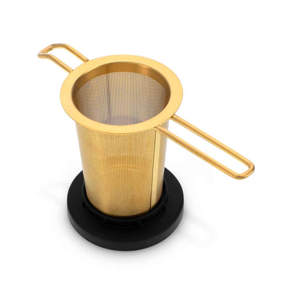 Basket Infuser Gold Matte Black Lid