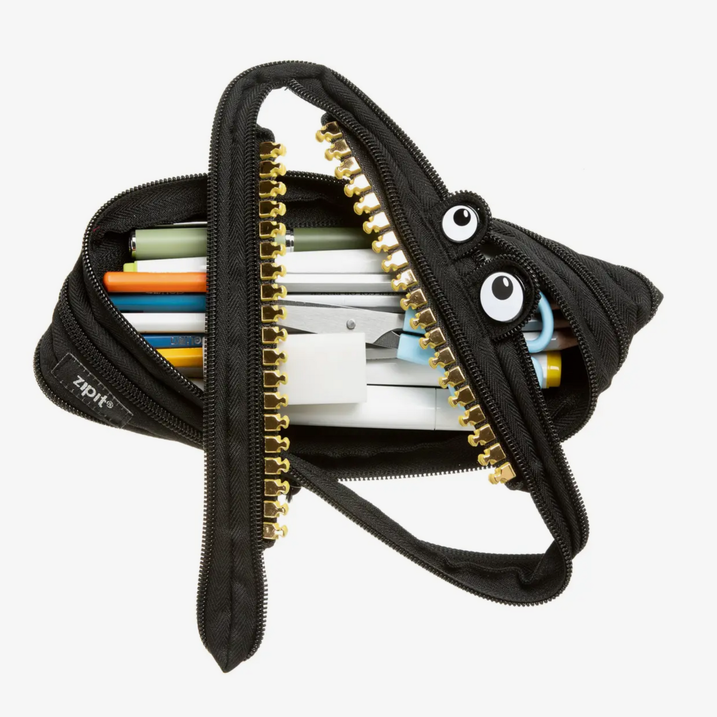 ZIPIT Monster Pencil Case Black Stationary 3yrs+