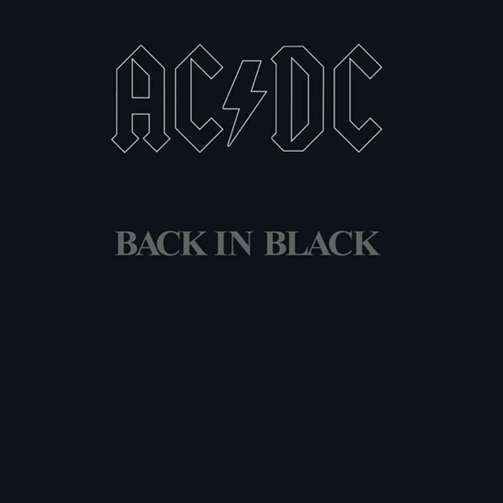 Record Storage Crate AC/DC Back In Black Vinyl Album Bundle