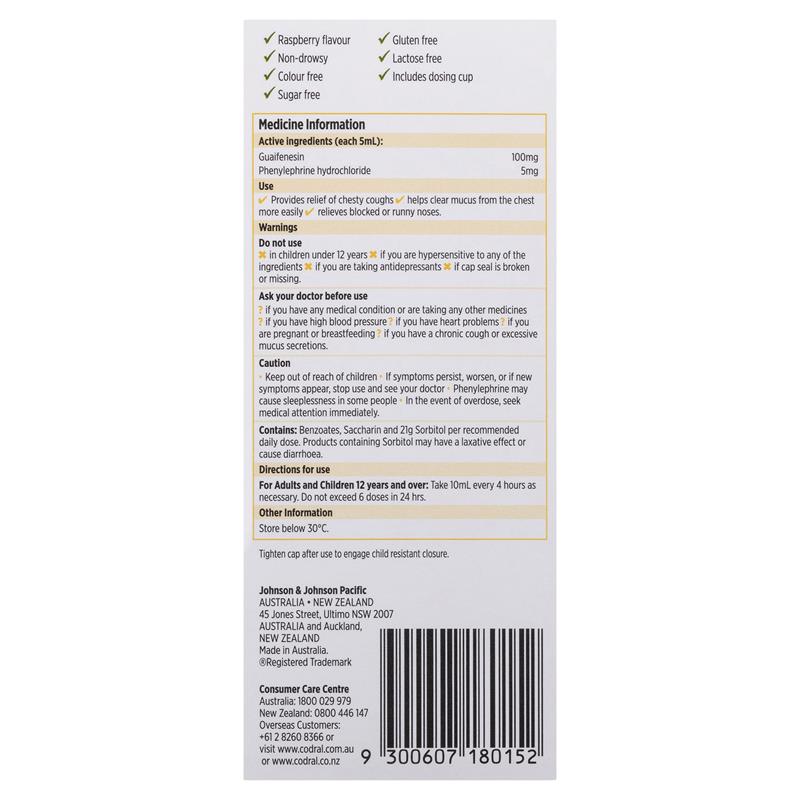 Codral Mucus Cough & Cold 200ml