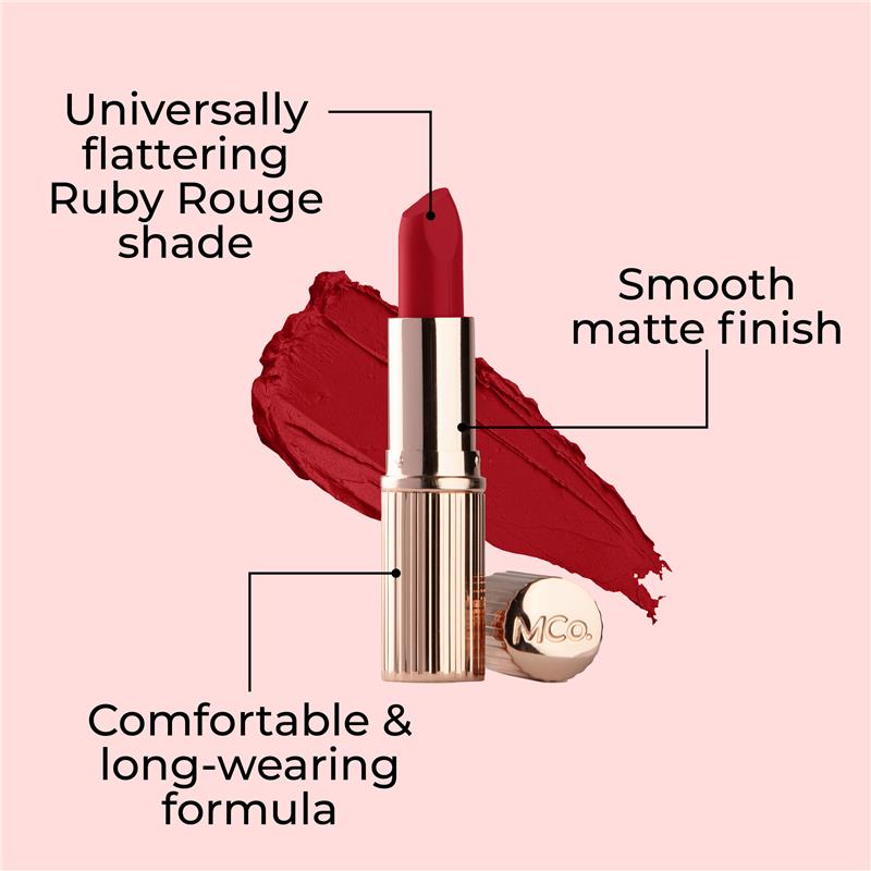 MCoBeauty Creme Matte Luxe Lipstick Ruby Rouge