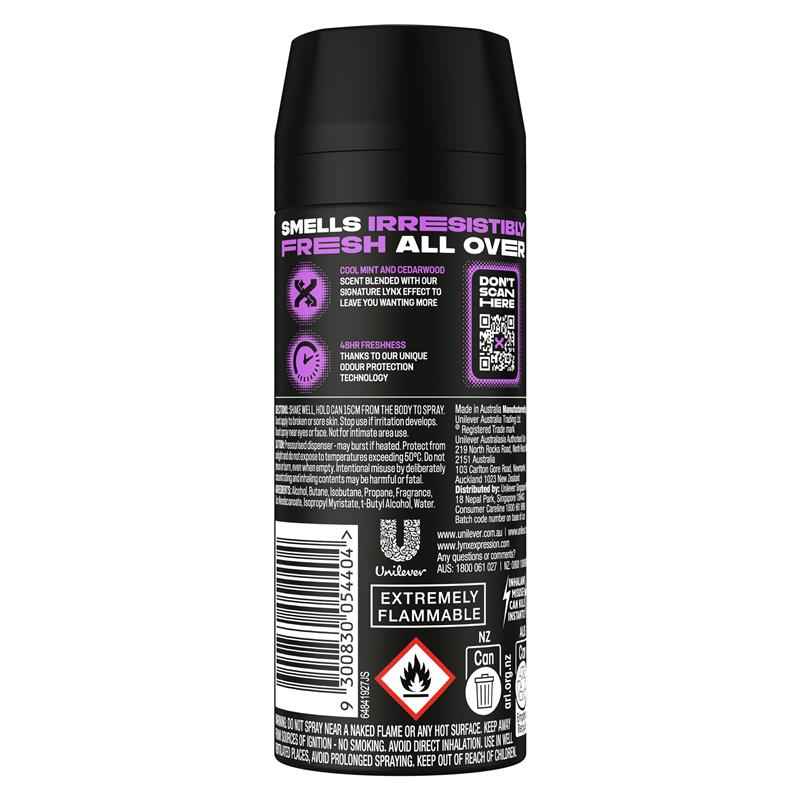 Lynx Deodorant Black Night 165ml