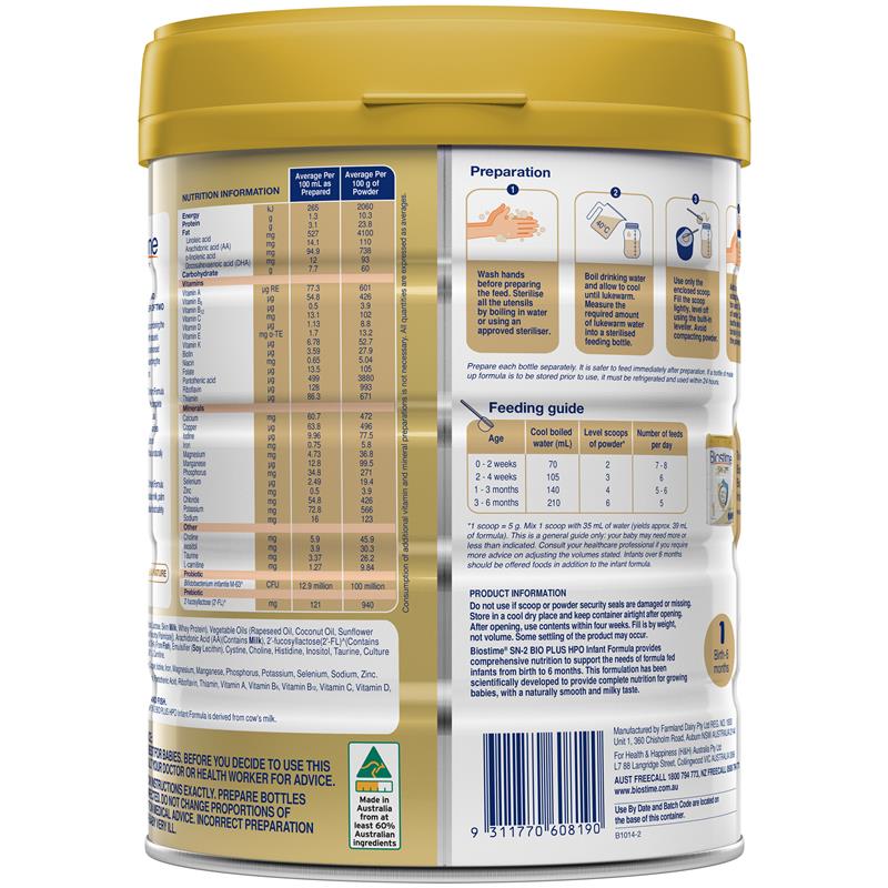 Biostime SN-2 BIO PLUS HPO Infant Formula Stage 1 800g