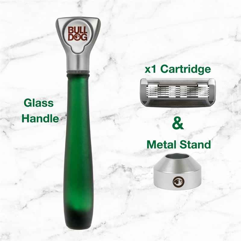 Bulldog Original Glass Razor & Stand Kit + 1 Blade