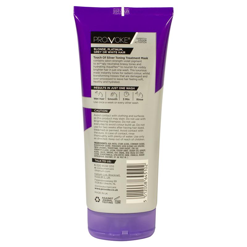 Provoke Touch Of Silver Toning Treatment Mask 200ml