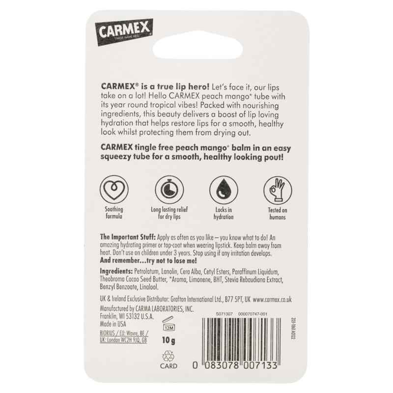 Carmex Lip Balm Peach Mango Squeeze Tube 10g