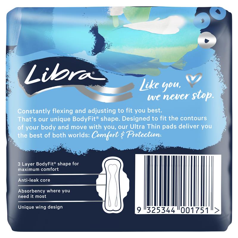 Libra Pads Ultra Thins with Wings Regular 14