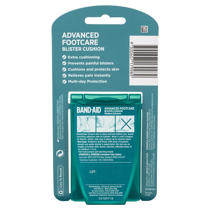 Band-Aid Advanced Footcare Blister Cushions Medium 5 Pack