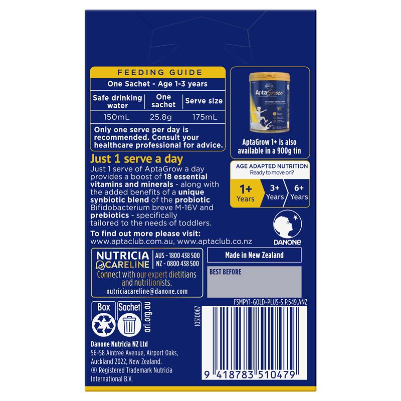 Aptamil Aptagrow Sachets 1+ Years 4x4x25.8g