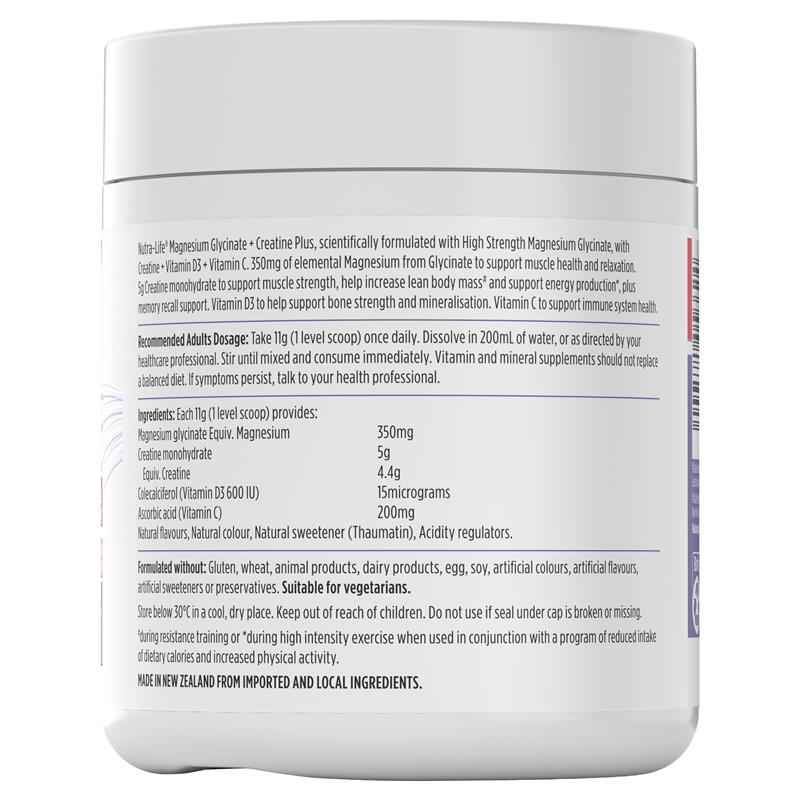 Nutra-Life Magnesium Glycinate + Creatine Plus 300g Powder