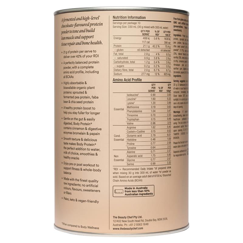 The Beauty Chef Body Protein+ Chocolate High-Level Protein Powder 300g - GimmeNow