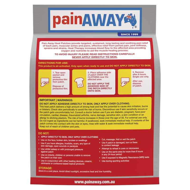 Pain Away Heat Patches Regular 5 Pack