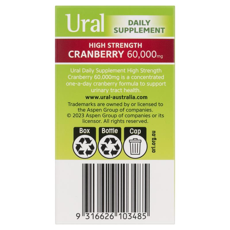 Ural High Strength Cranberry 60000mg 30 Capsules - GimmeNow