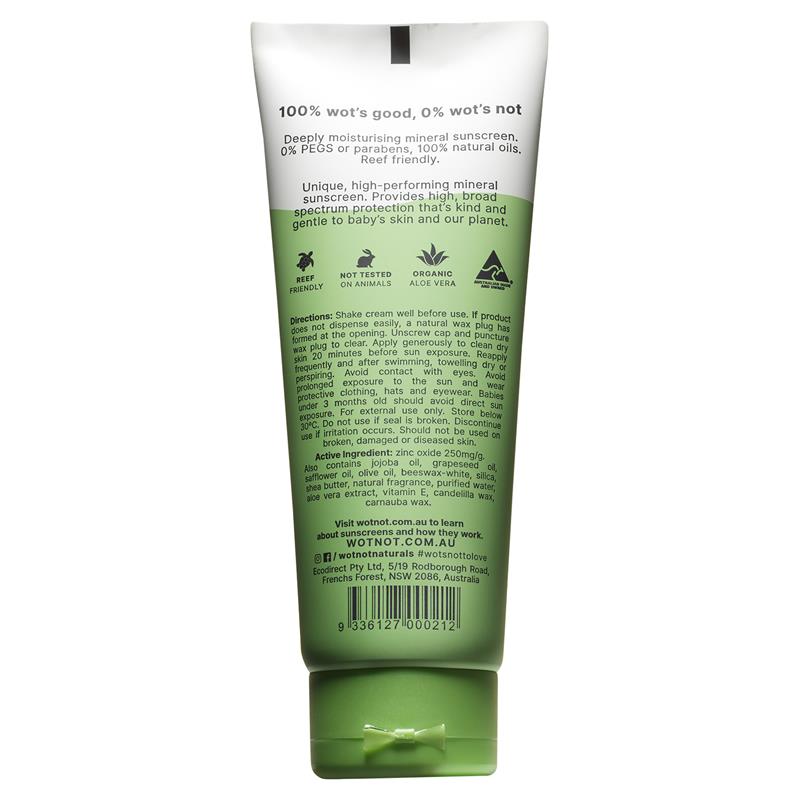 Wotnot SPF 30+ Natural Zinc Baby Sunscreen 100g