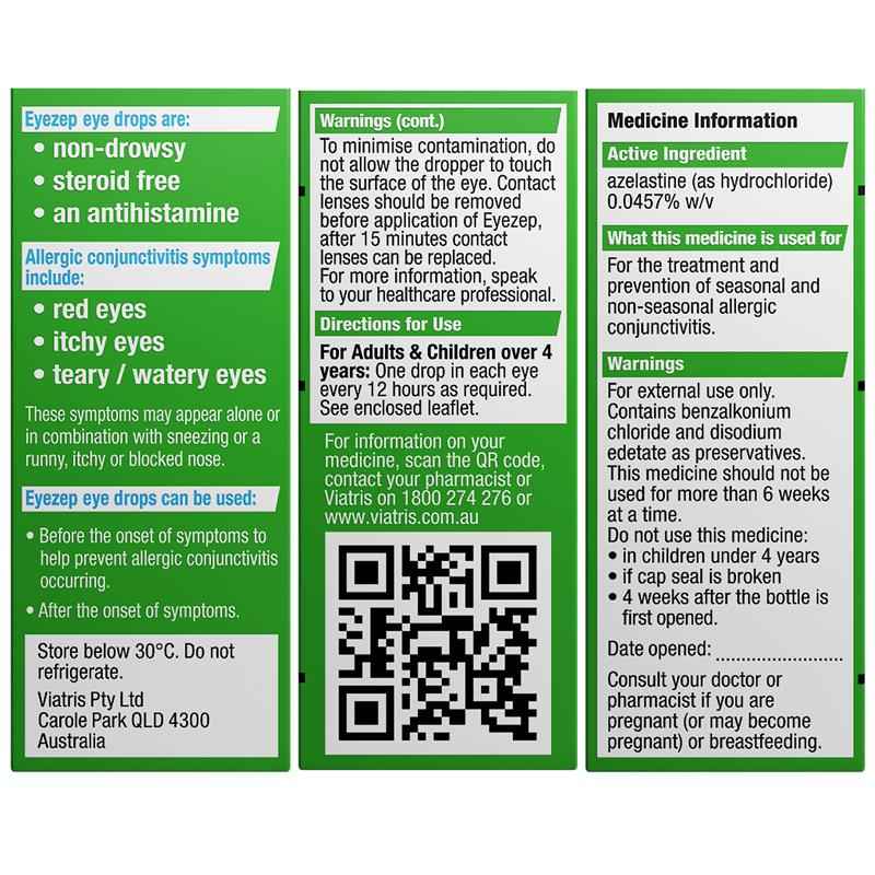 Eyezep Allergy Eye Drops 6ml