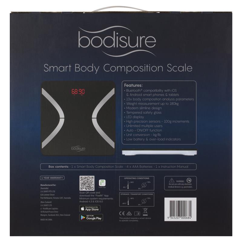 BodiSure Smart Body Bluetooth Composition Scale Black - GimmeNow