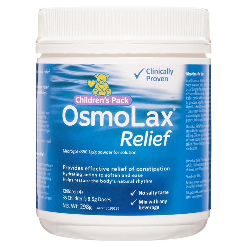 OsmoLax Relief Children's Laxative Powder 35 Dose 298g - Macrogol Constipation Relief with No Salty Taste, Flavour Free & Salt Free - GimmeNow