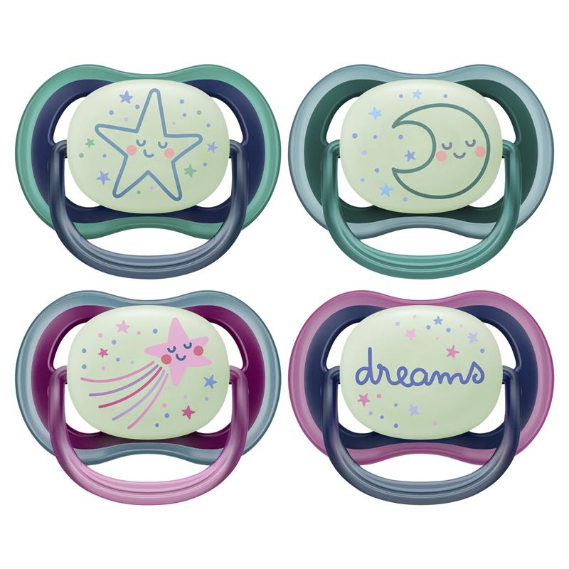 Avent Ultra Air Night Soother 6-18 Months 2 Pack