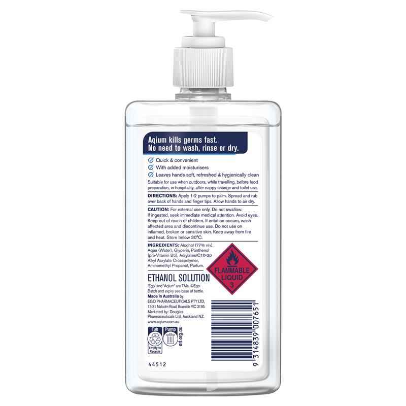 Ego Aqium Hand Sanitiser 375ml