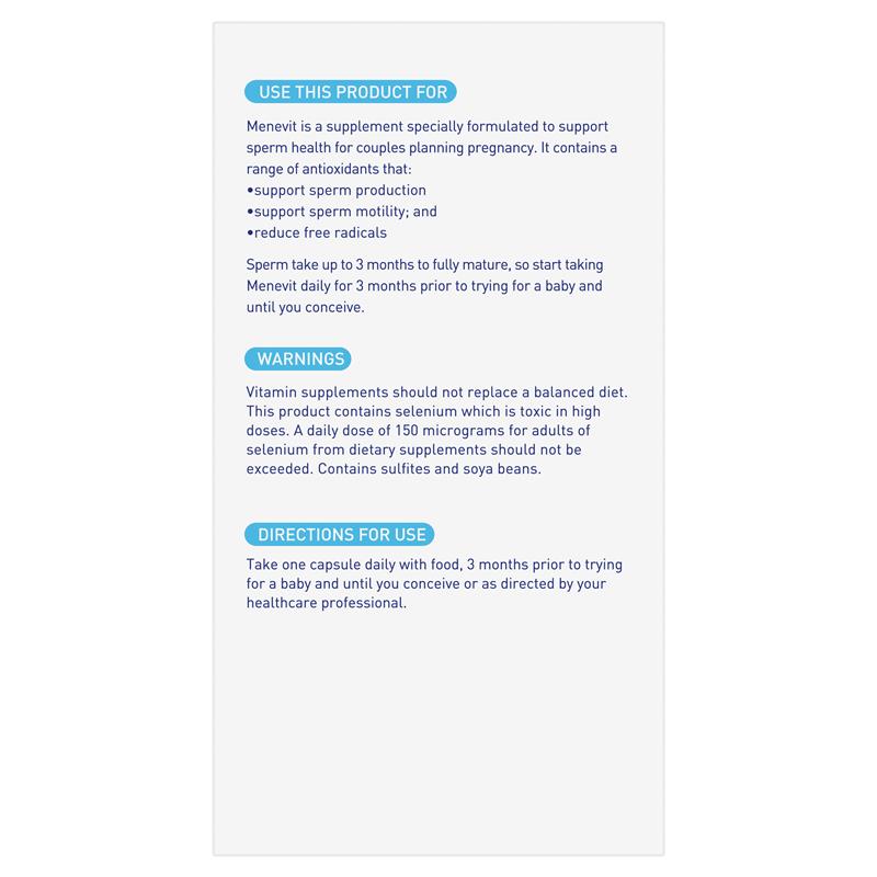 Menevit 90 Capsules NEW - GimmeNow