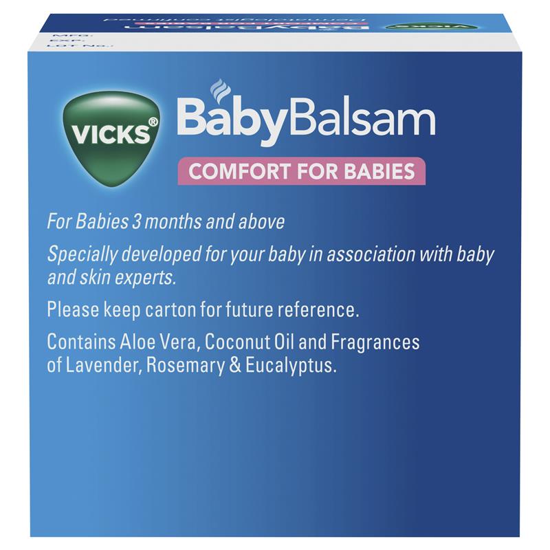 Vicks Baby Balsam Decongestant Chest Rub 50g - GimmeNow