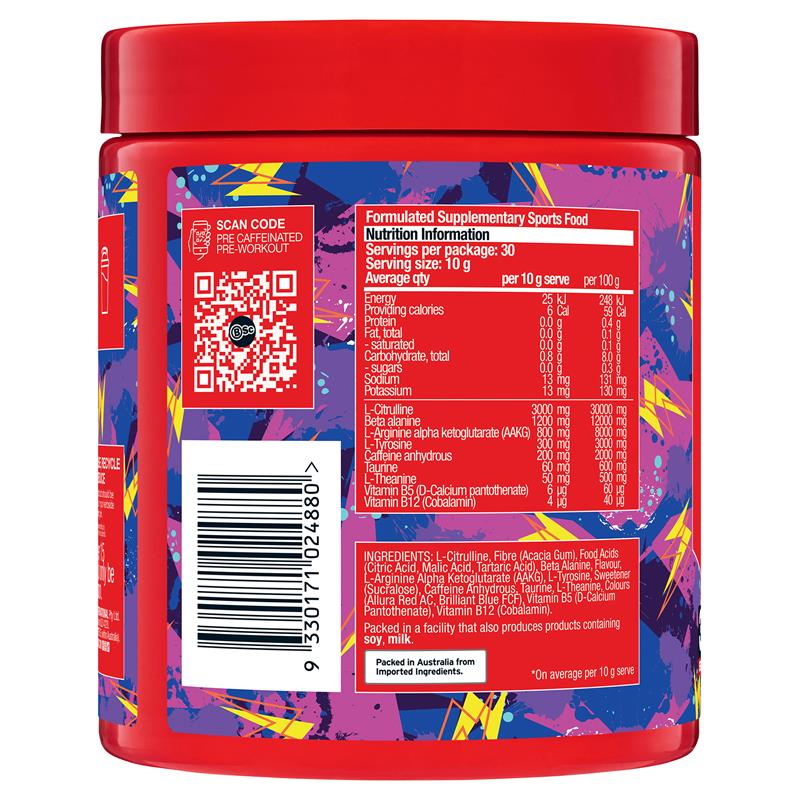 BSc PRE Caffeinated Pre-Workout Grape Ice Pop 300g