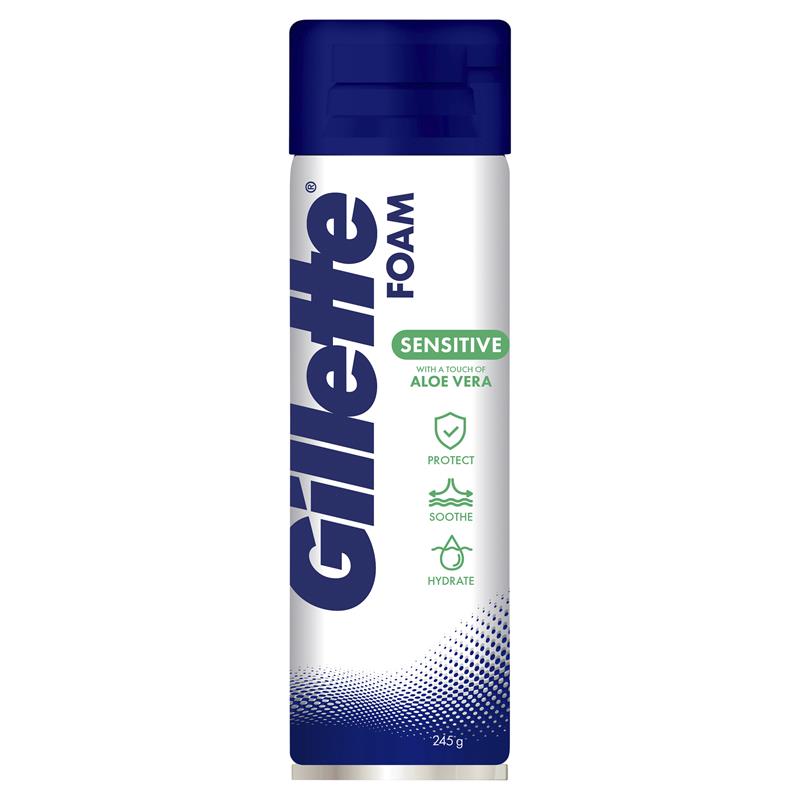 Gillette Sensitive Skin Soothing Shave Foam 245g - GimmeNow