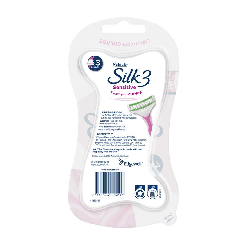 Schick Xtreme 3 Women Sensitive 4 Disposable Razors