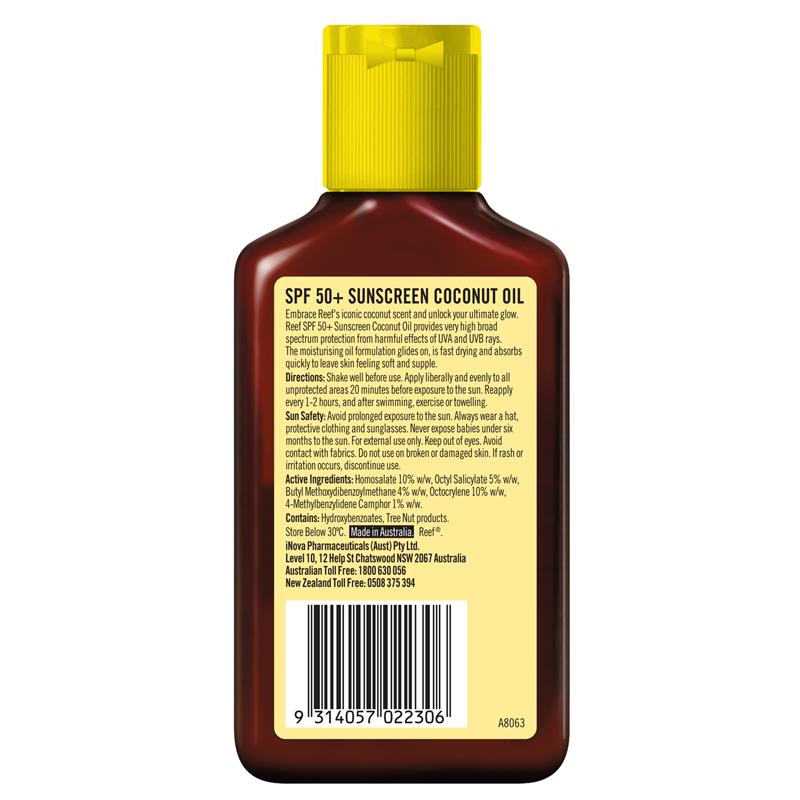 Reef Sunscreen Coconut Oil SPF 50+ 125ml