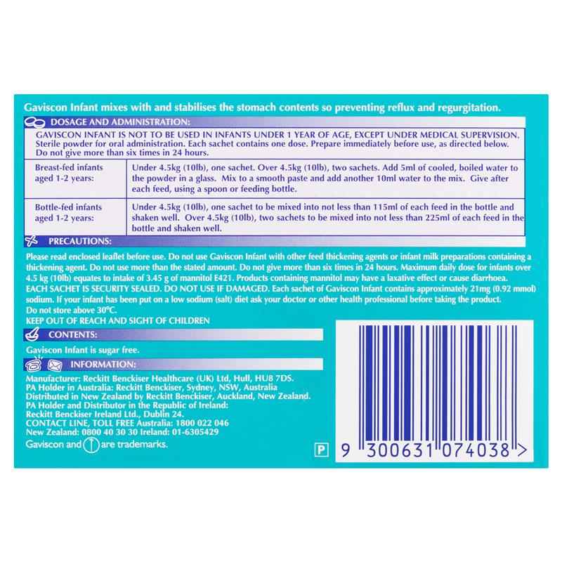 Gaviscon Infant Powder Sachets for Regurgitation and Gastric Reflux 30 Pack