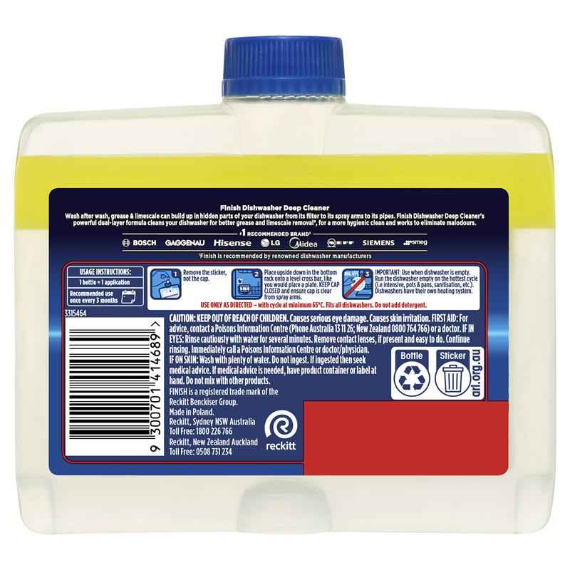 Finish Dishwasher Cleaner Lemon 250mL