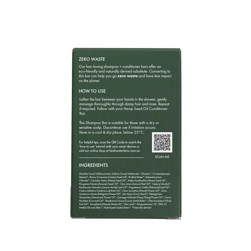 Freshwater Farm Australia Hemp Seed Oil Hydrating Shampoo Bar 100g