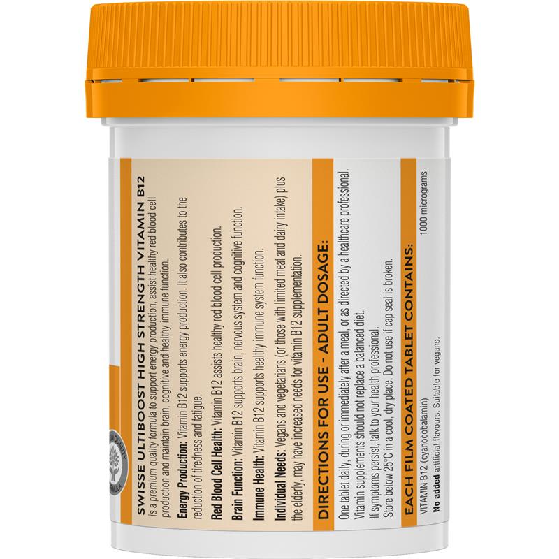 Swisse Vitamin B12 60 Tablets - GimmeNow