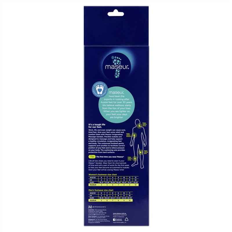 Maseur Invigorating Massage Sandal Beige Size 9
