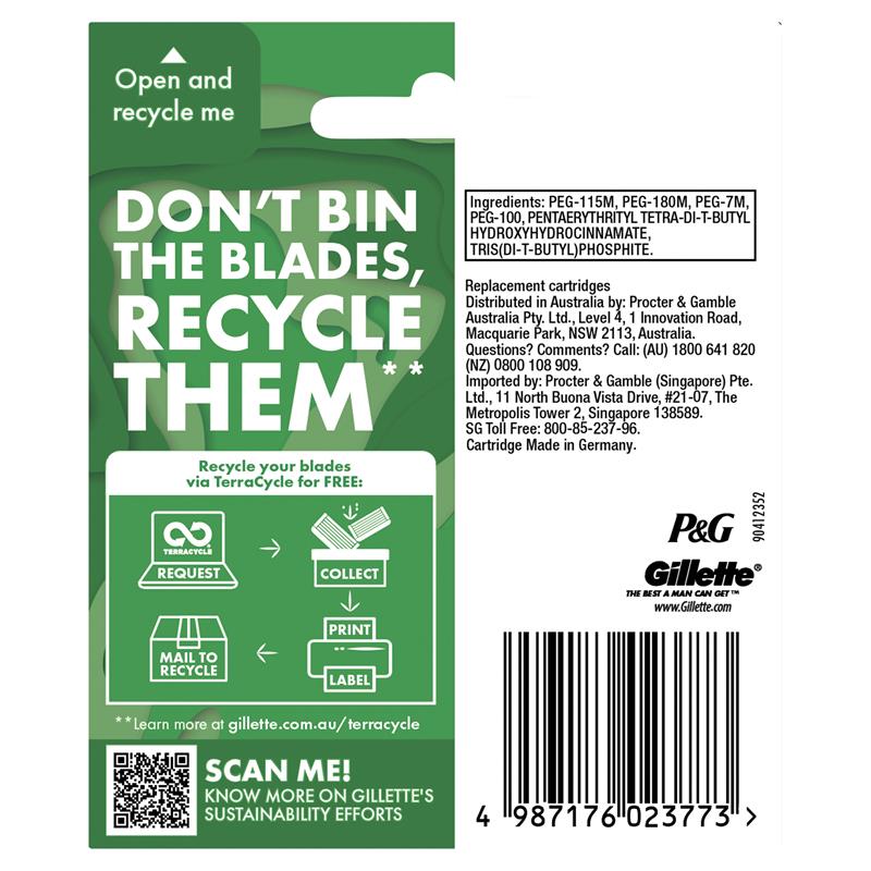 Gillette Fusion ProShield Razor Blades 4 Pack