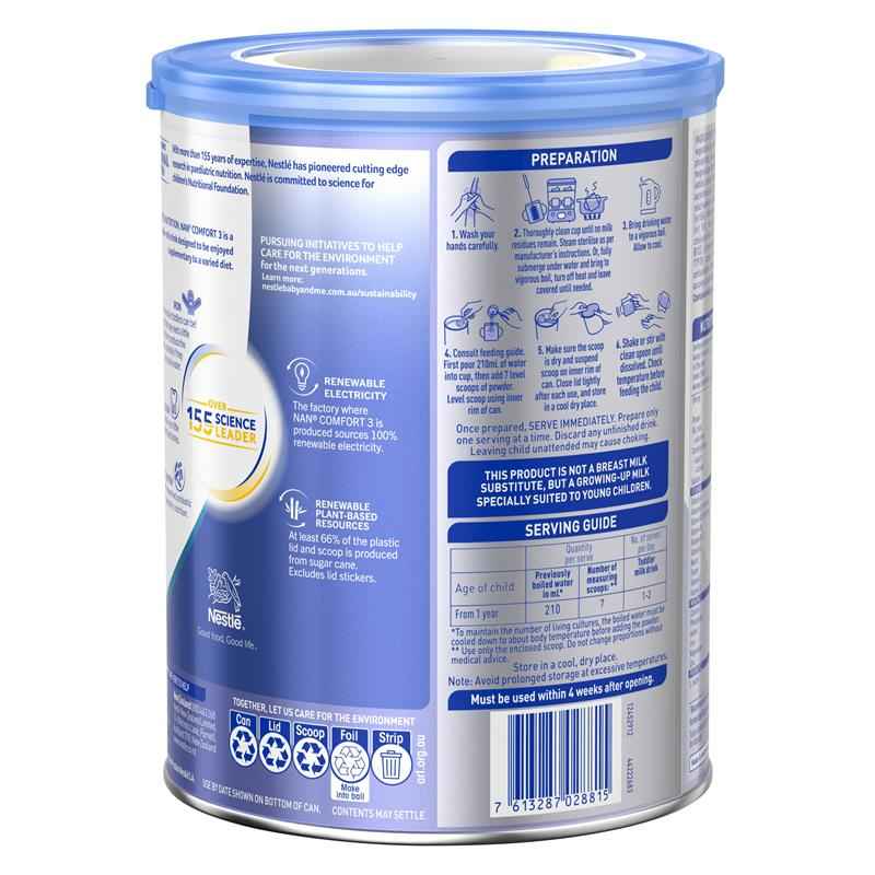 Nestle NAN COMFORT 3 Toddler Milk Drink Powder, From 1 year – 800g