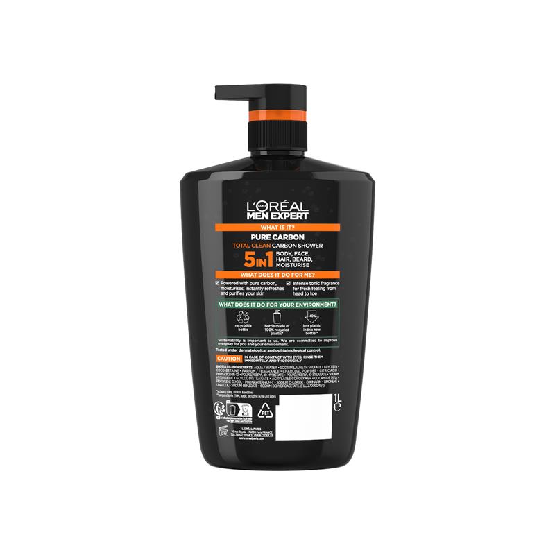 L'Oreal Paris Men Expert Pure Carbon Shower Gel 1L