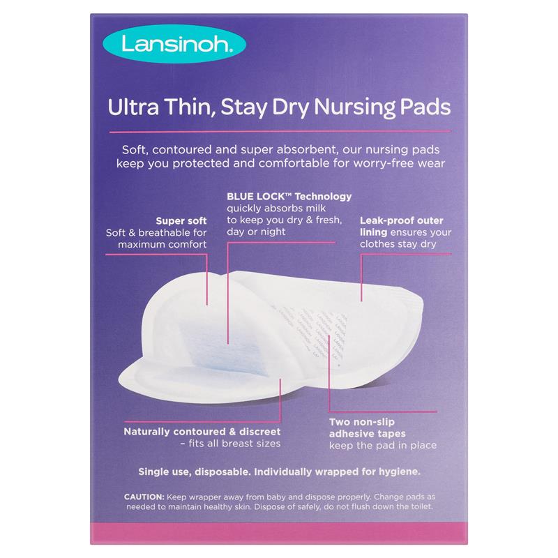 Lansinoh Ultra Thin Stay Dry Nursing Pads 60 Pack - GimmeNow