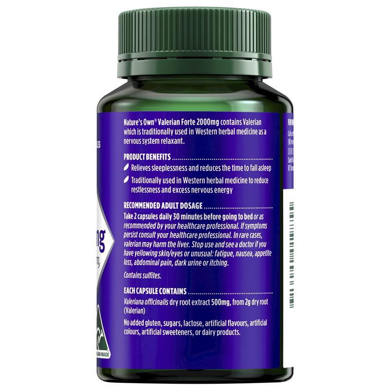 Nature's Own Valerian Forte 2000mg 60 Capsules - GimmeNow