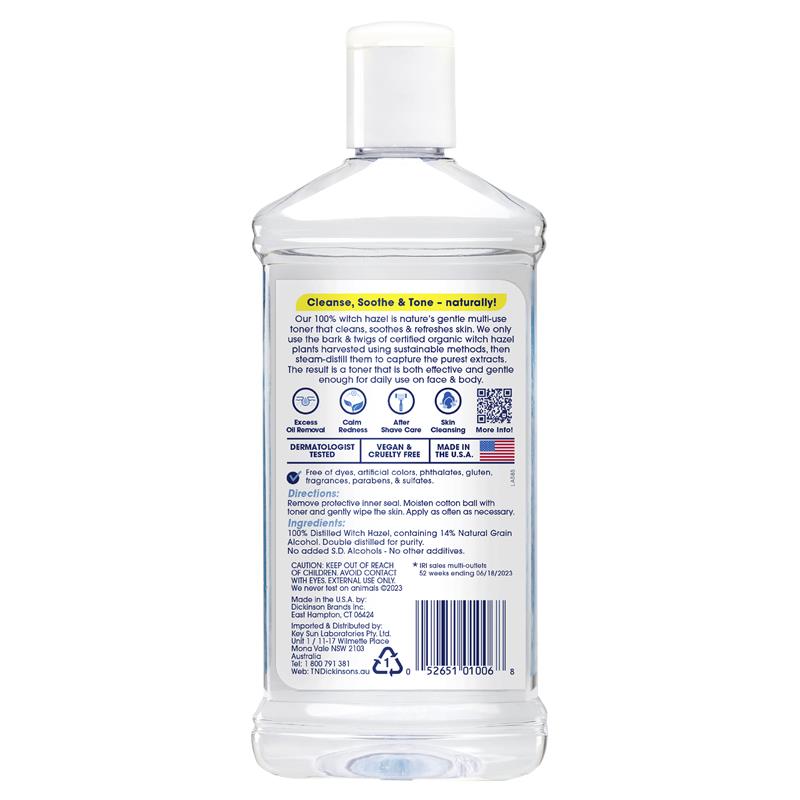TN Dickinsons Witch Hazel Natural Toner 473ml