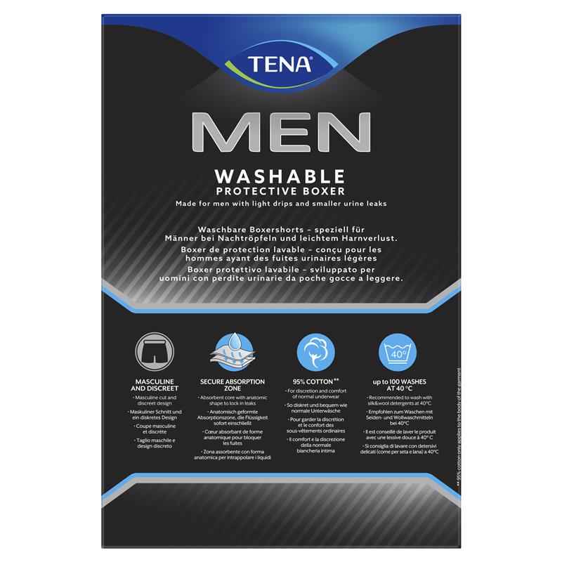 TENA Men Washable Adult Underwear Boxer Large