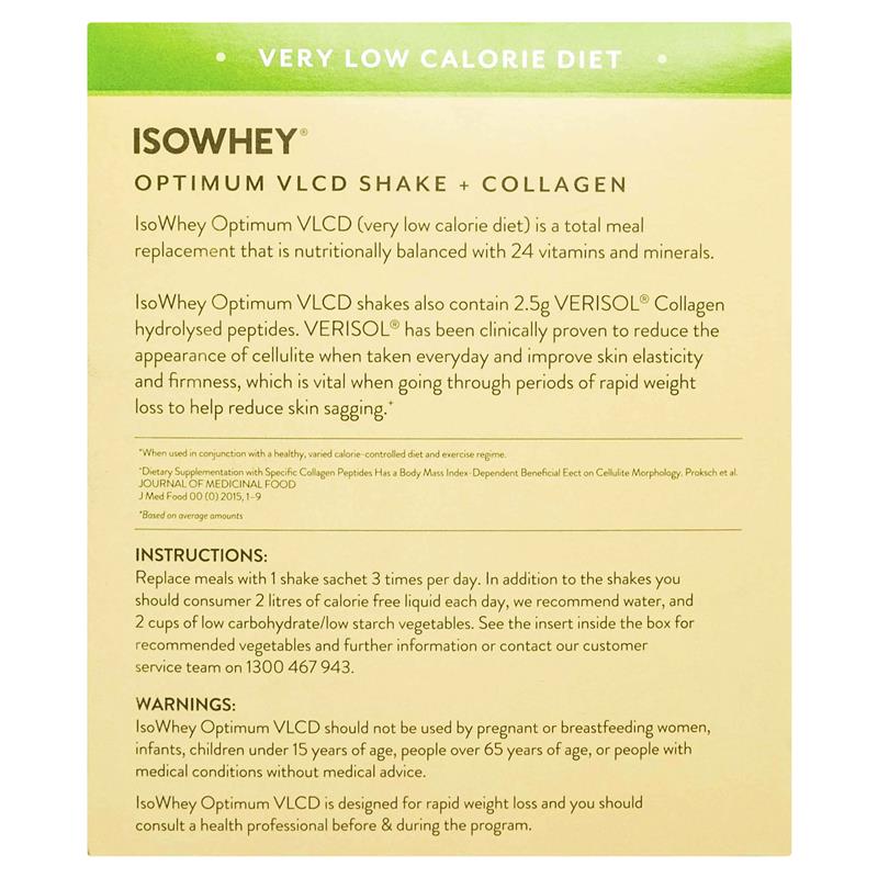 IsoWhey Optimum VLCD Shake + Collagen French Vanilla 18 x 55g - GimmeNow