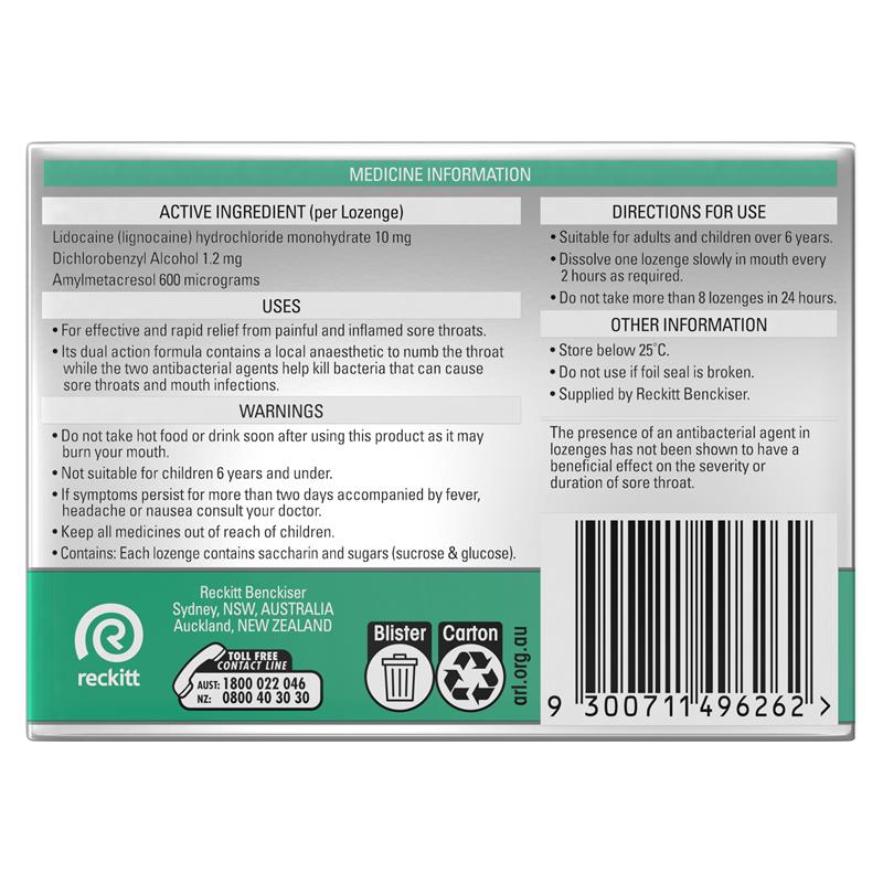 Strepsils Anaesthetic Menthol 16 Lozenges