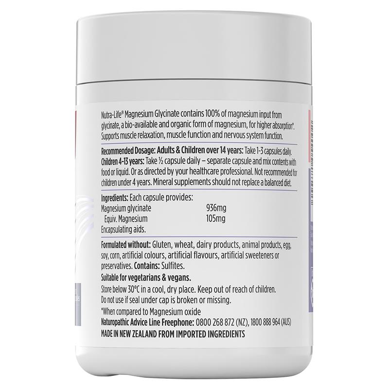 Nutra-Life Magnesium Glycinate 120 Capsules